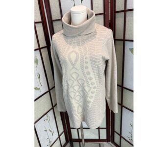 Peck & Peck Women’s Beige Cowl Neck Sweater Size M